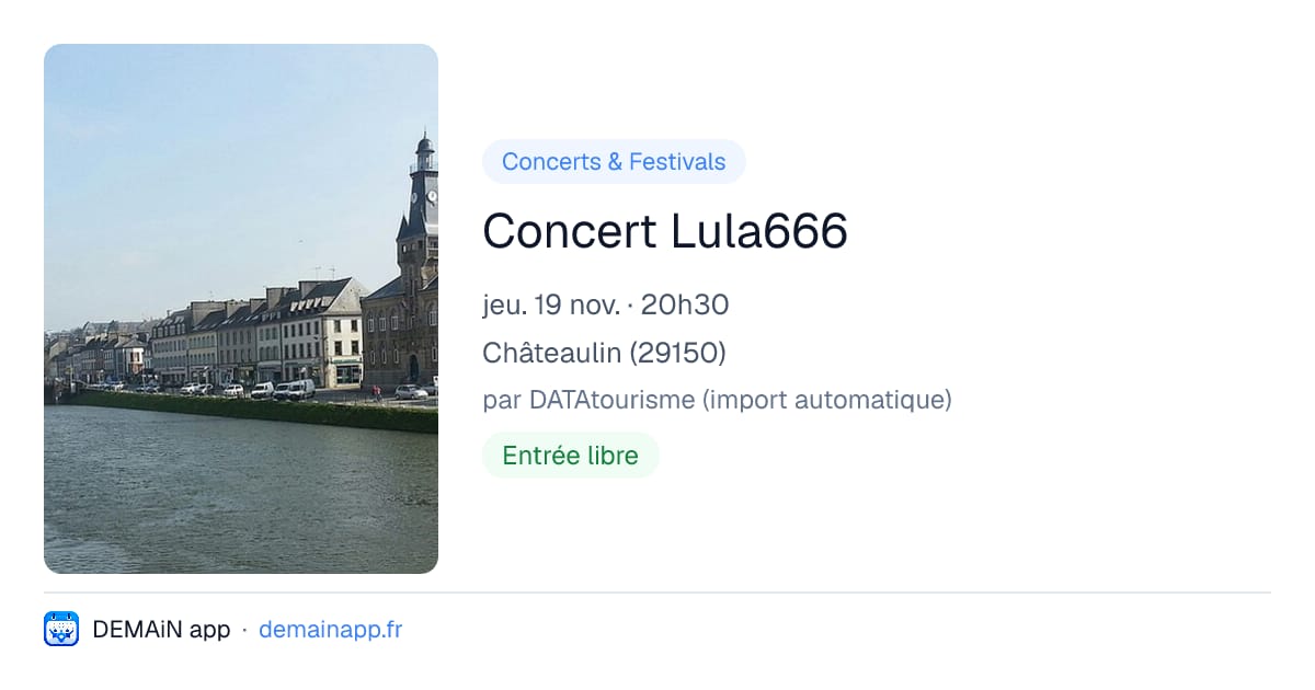 Concert Lula666 — Châteaulin