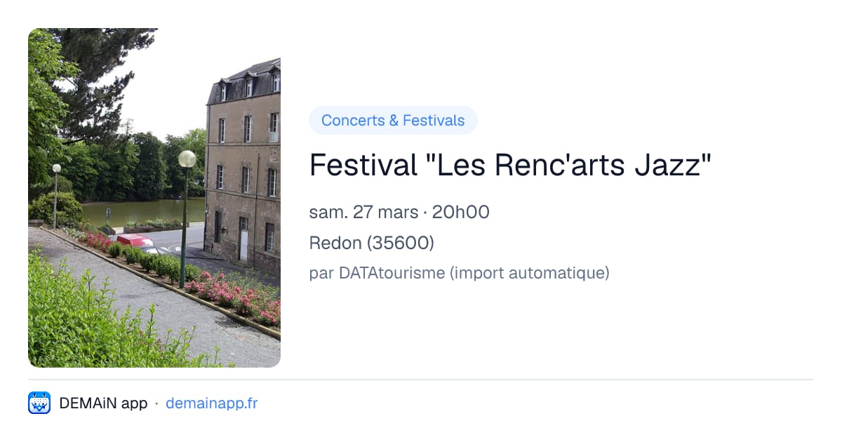 Festival "Les Renc'arts Jazz" — Redon