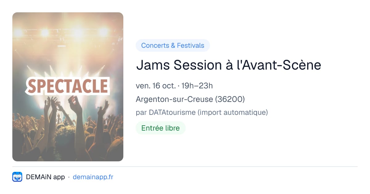 Jams Session à l'Avant-Scène — Argenton-sur-Creuse