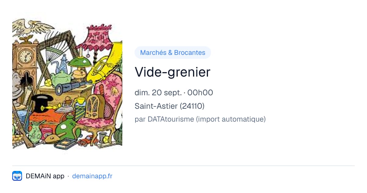Vide-grenier — Saint-Astier