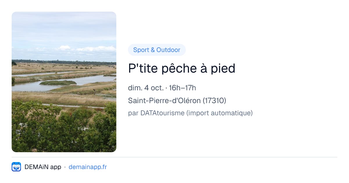 P'tite pêche à pied — Saint-Pierre-d'Oléron