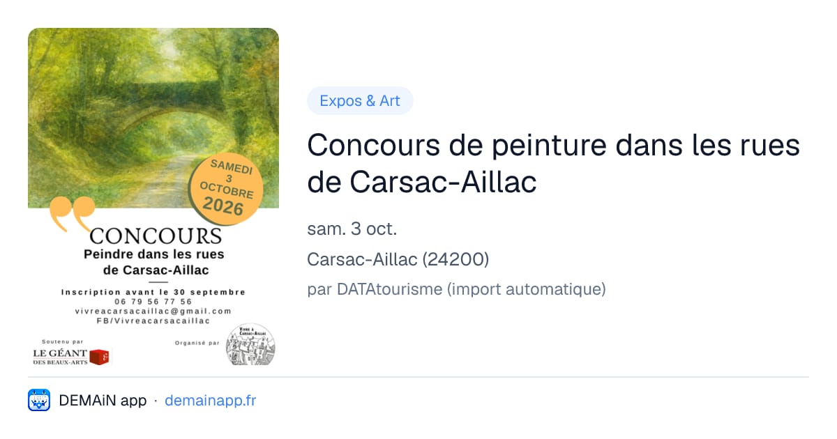 Concours de peinture dans les rues de Carsac-Aillac — Carsac-Aillac