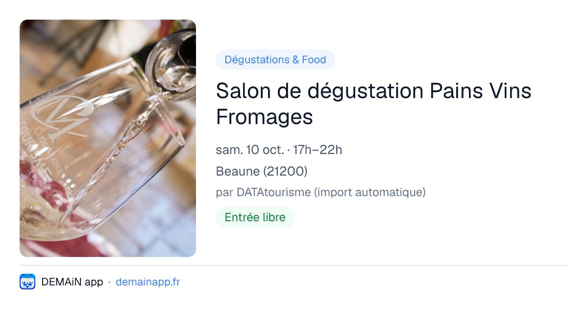 Salon de dégustation Pains Vins Fromages — Beaune