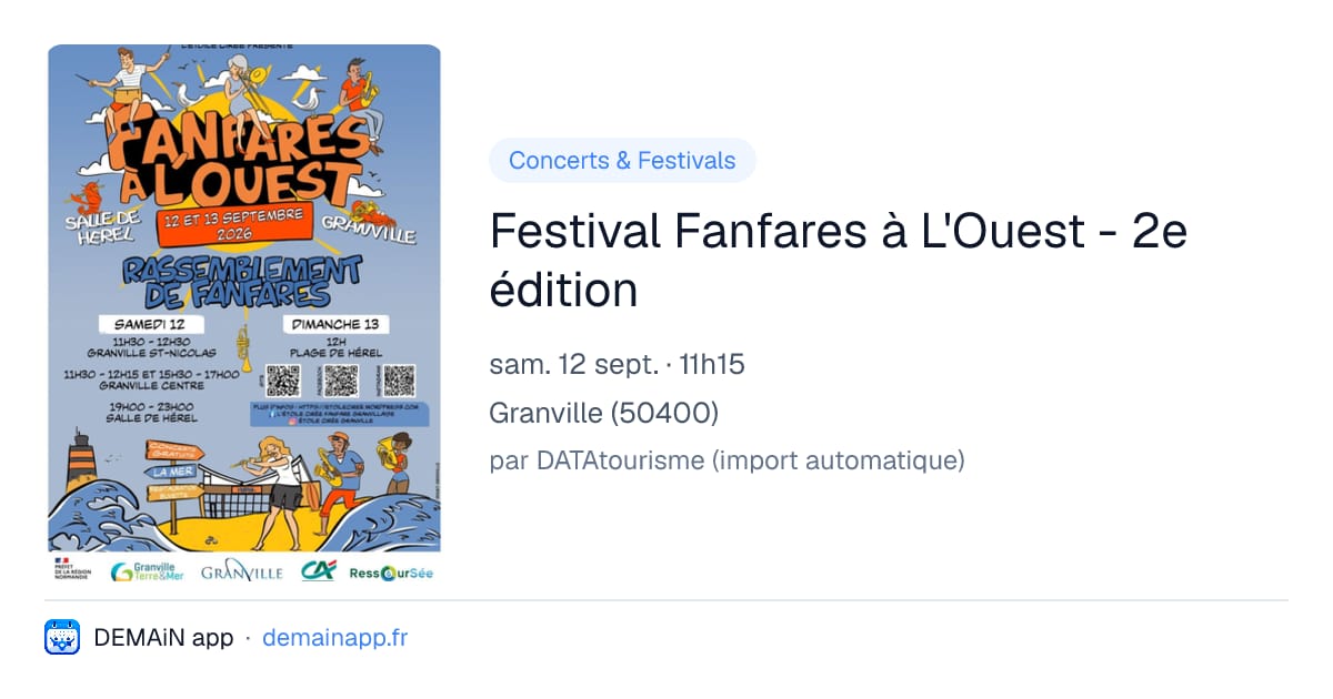 Festival Fanfares à L'Ouest - 2e édition — Granville