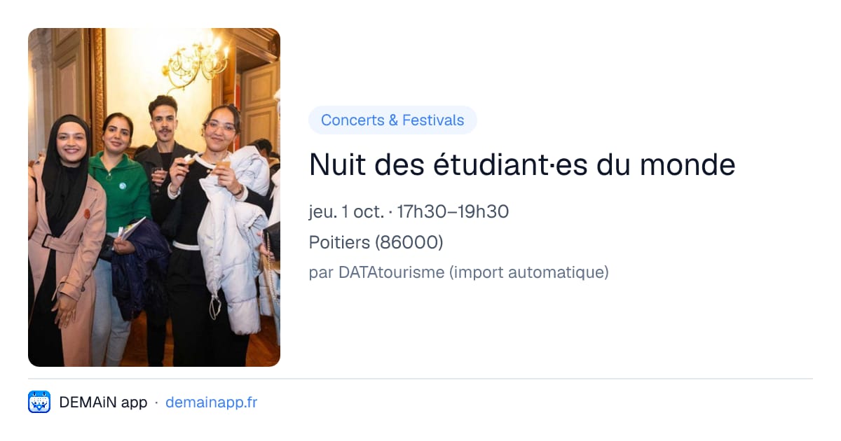 Nuit des étudiant·es du monde — Poitiers