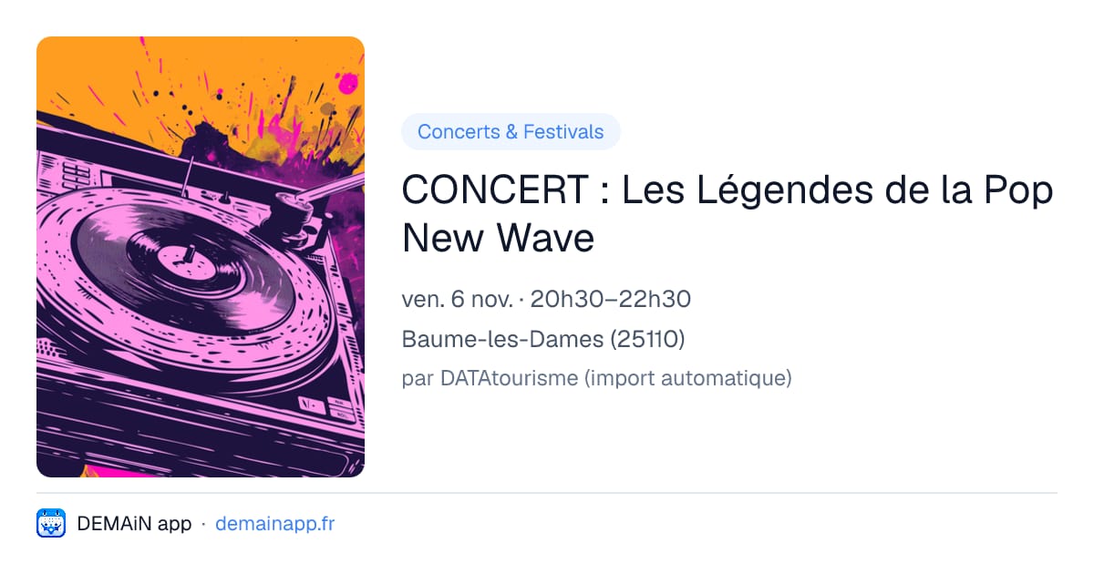 CONCERT : Les Légendes de la Pop New Wave — Baume-les-Dames