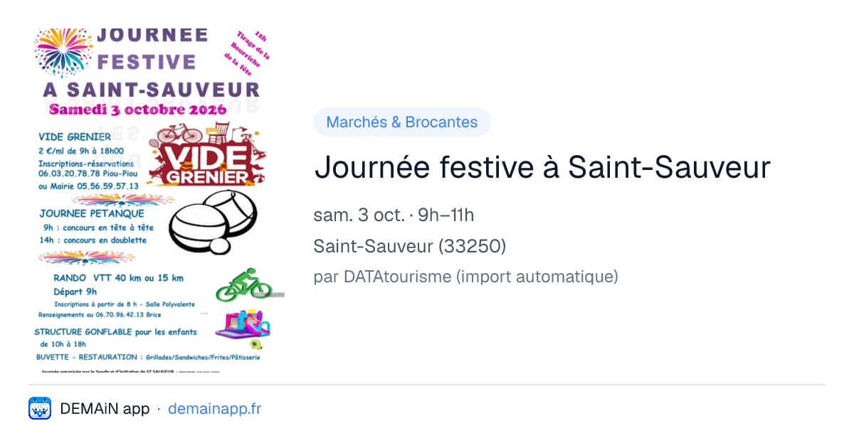 Journée festive à Saint-Sauveur — Saint-Sauveur