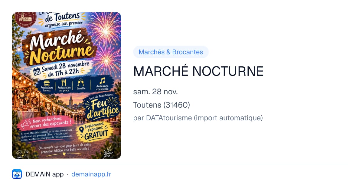 MARCHÉ NOCTURNE — Toutens