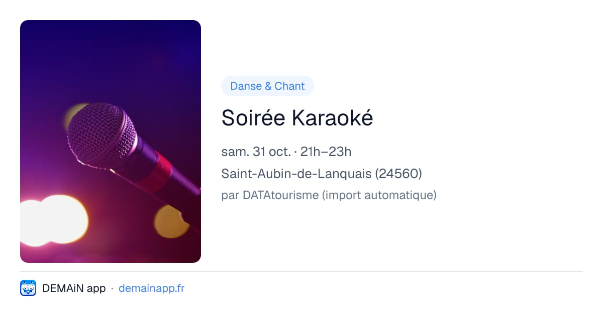 Soirée Karaoké — Saint-Aubin-de-Lanquais