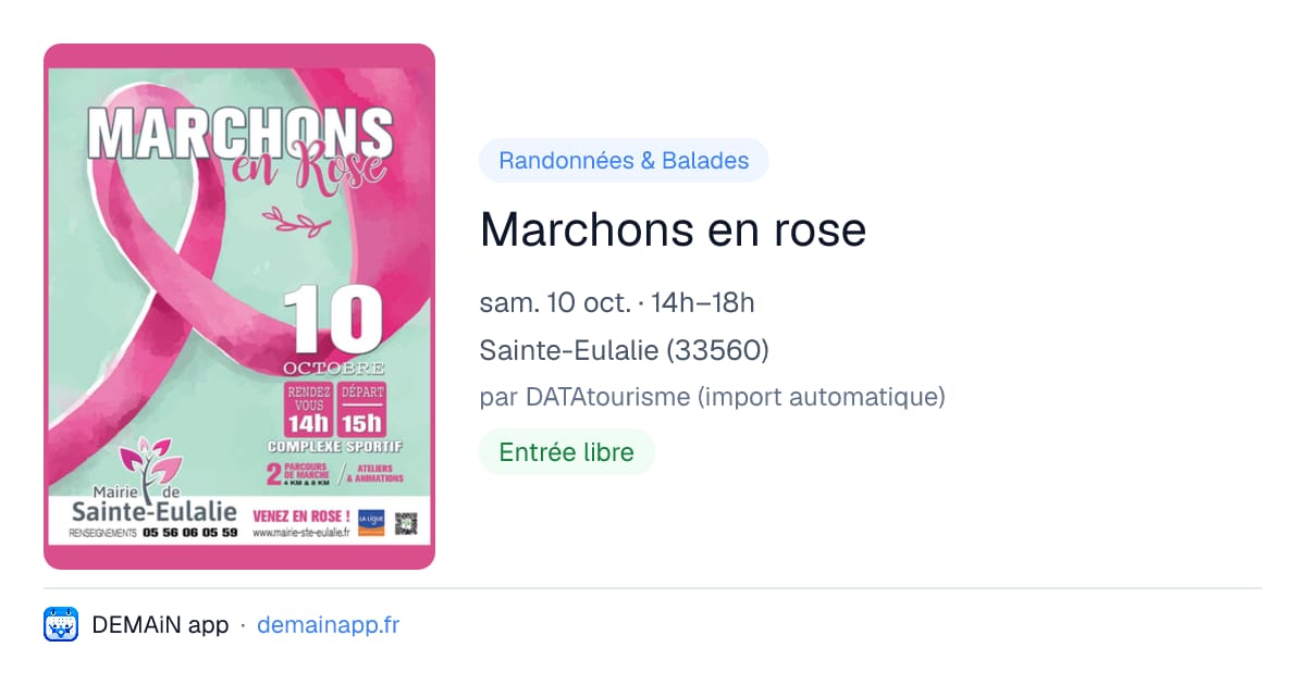 Marchons en rose — Sainte-Eulalie