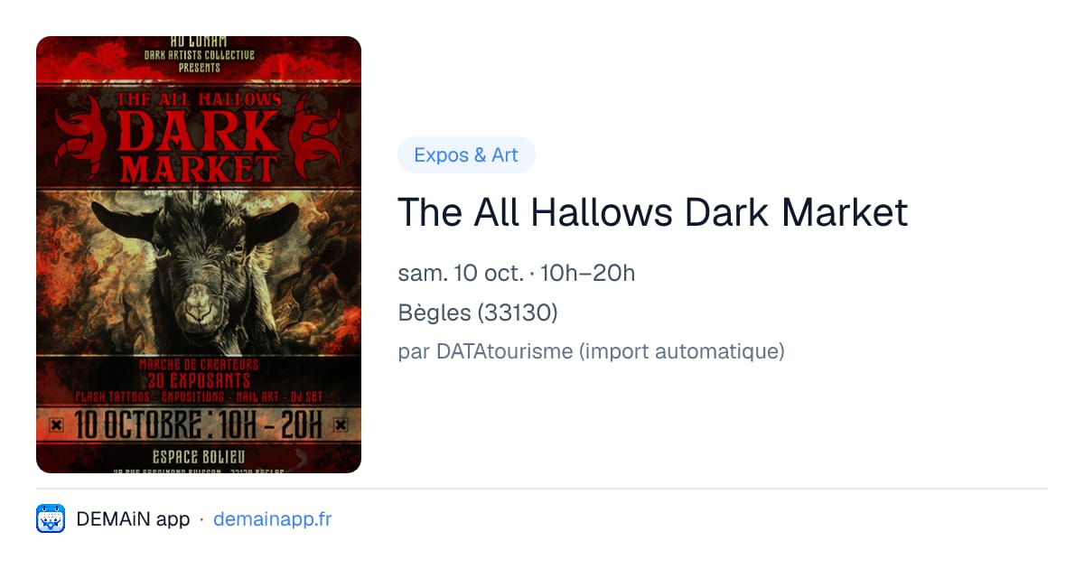 The All Hallows Dark Market — Bègles