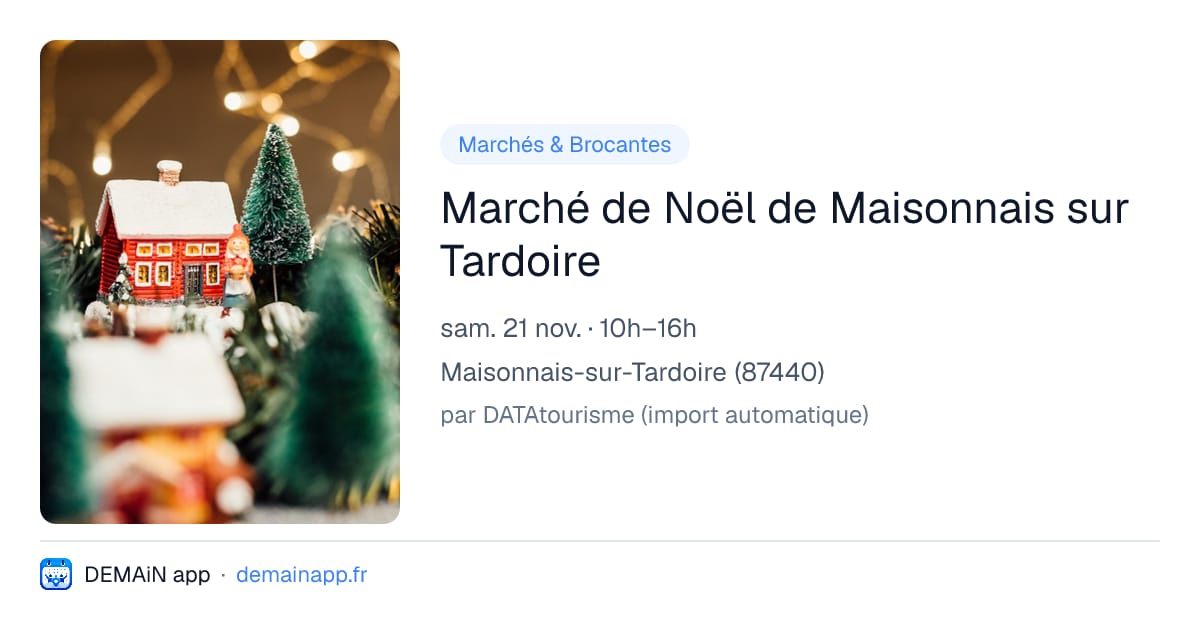 Marché de Noël de Maisonnais sur Tardoire — Maisonnais-sur-Tardoire