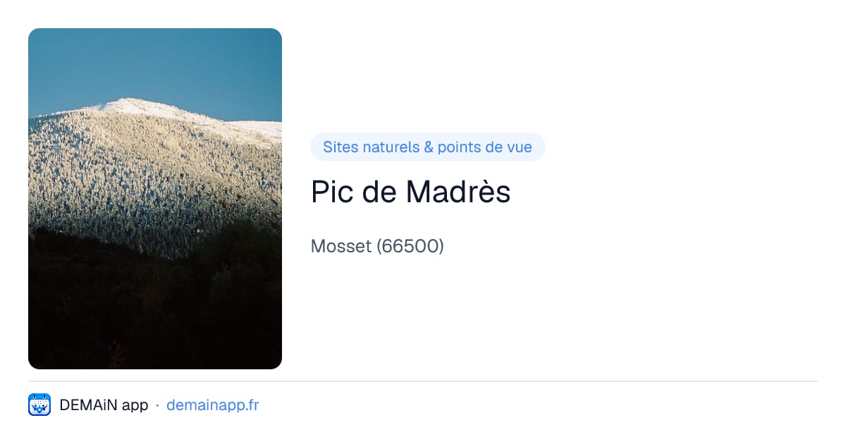 Pic de Madrès — Mosset