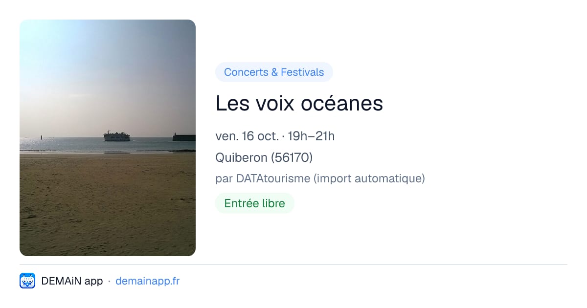 Les voix océanes — Quiberon