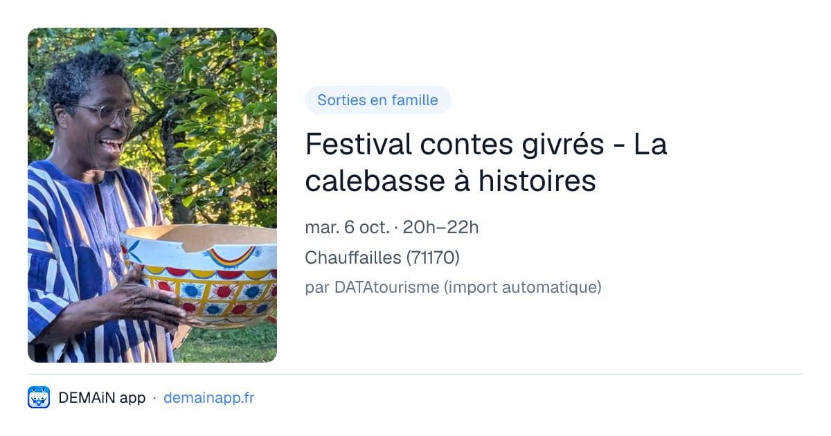 Festival contes givrés - La calebasse à histoires — Chauffailles