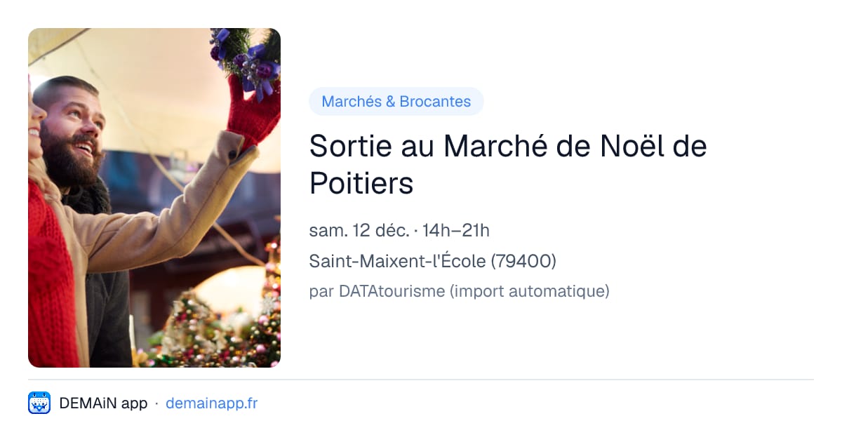 Sortie au Marché de Noël de Poitiers — Saint-Maixent-l'École