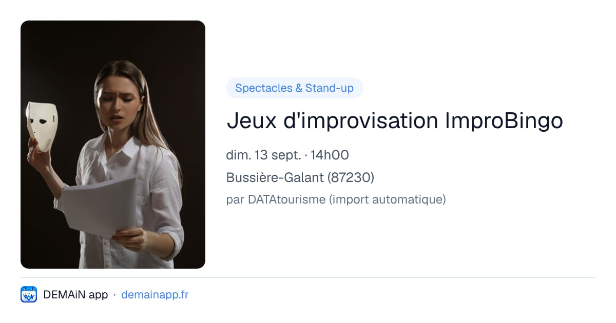 Jeux d'improvisation ImproBingo — Bussière-Galant