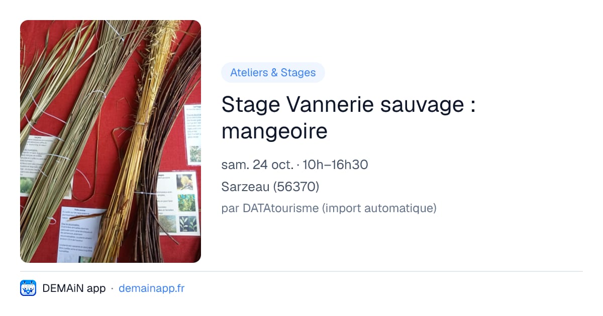 Stage Vannerie sauvage : mangeoire — Sarzeau