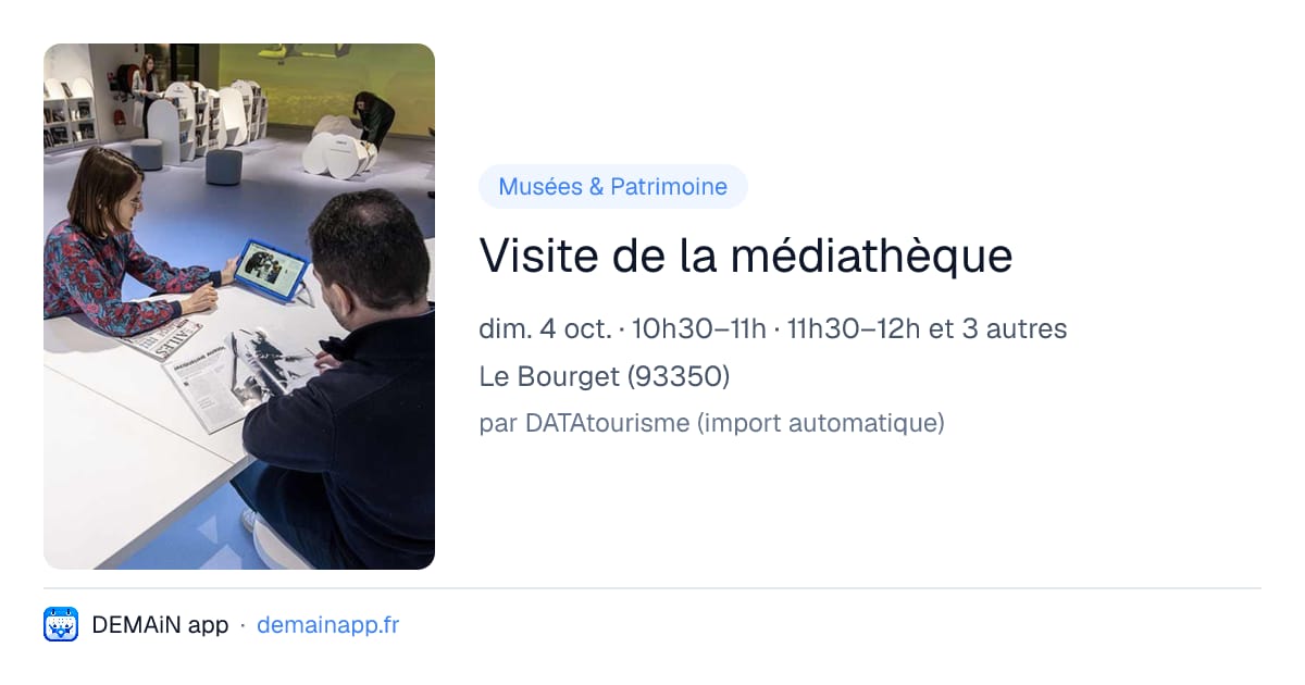 Visite de la médiathèque — Le Bourget