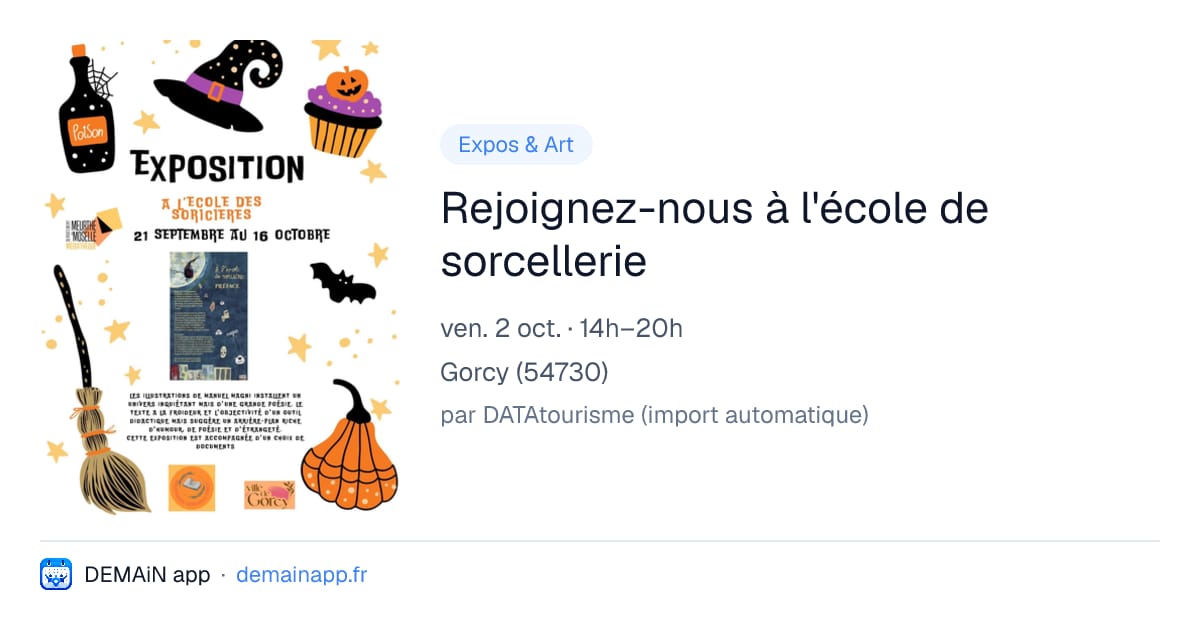 Rejoignez-nous à l'école de sorcellerie — Gorcy