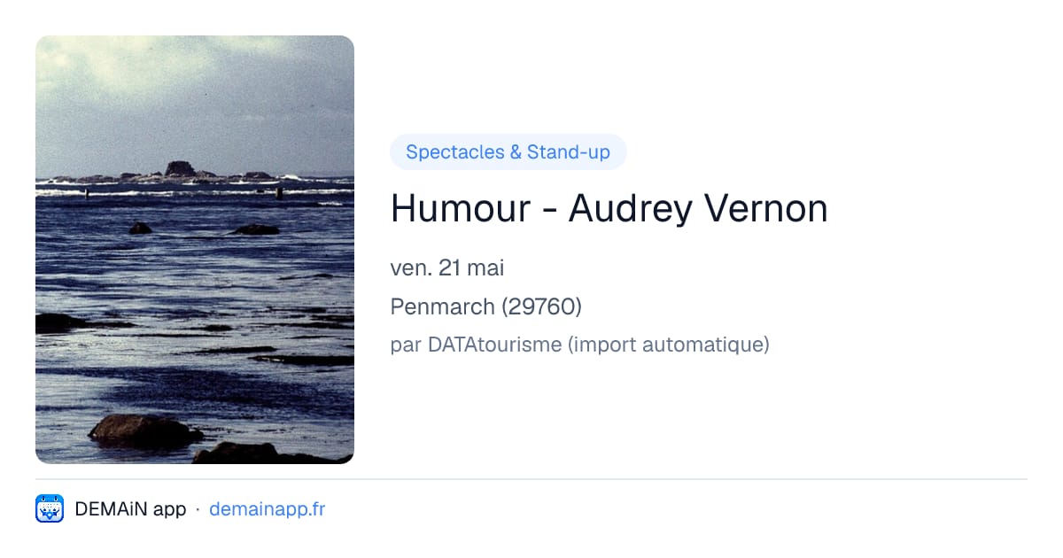 Humour - Audrey Vernon — Penmarch