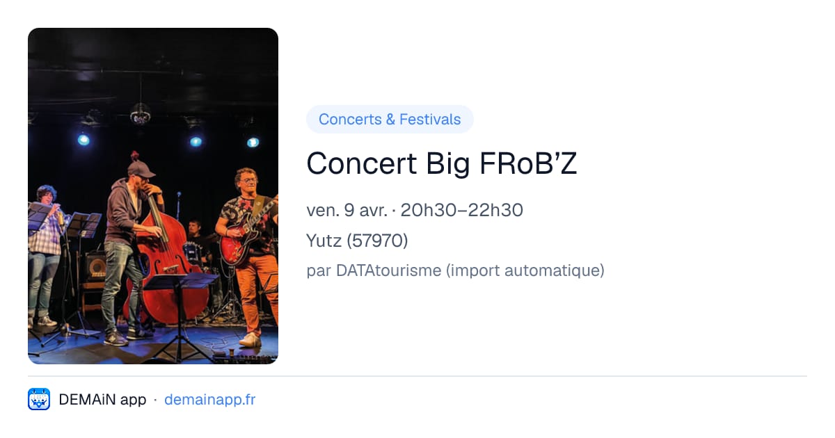 Concert Big FRoB’Z — Yutz