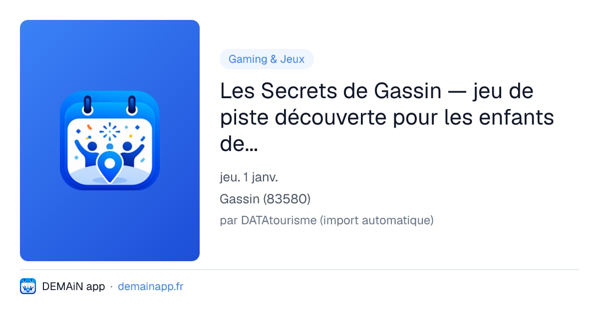 Les Secrets de Gassin — jeu de piste découverte pour les enfants de 6-14 ans dans le golfe de Saint-Tropez — Gassin