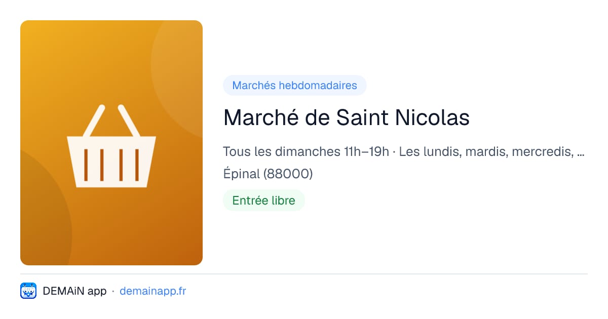 Marché de Saint Nicolas — Épinal