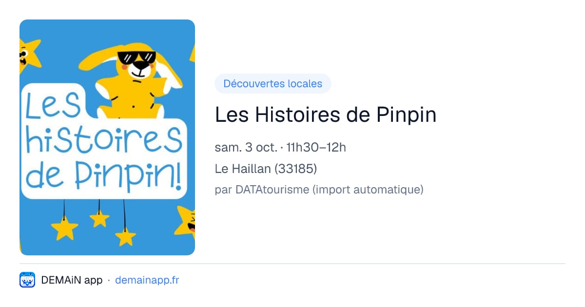 Les Histoires de Pinpin — Le Haillan