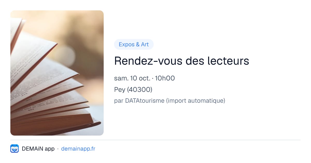 Rendez-vous des lecteurs — Pey
