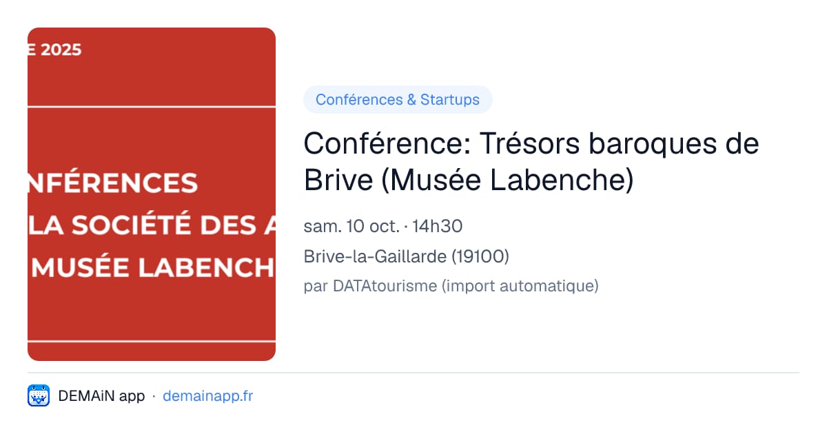 Conférence: Trésors baroques de Brive (Musée Labenche) — Brive-la-Gaillarde