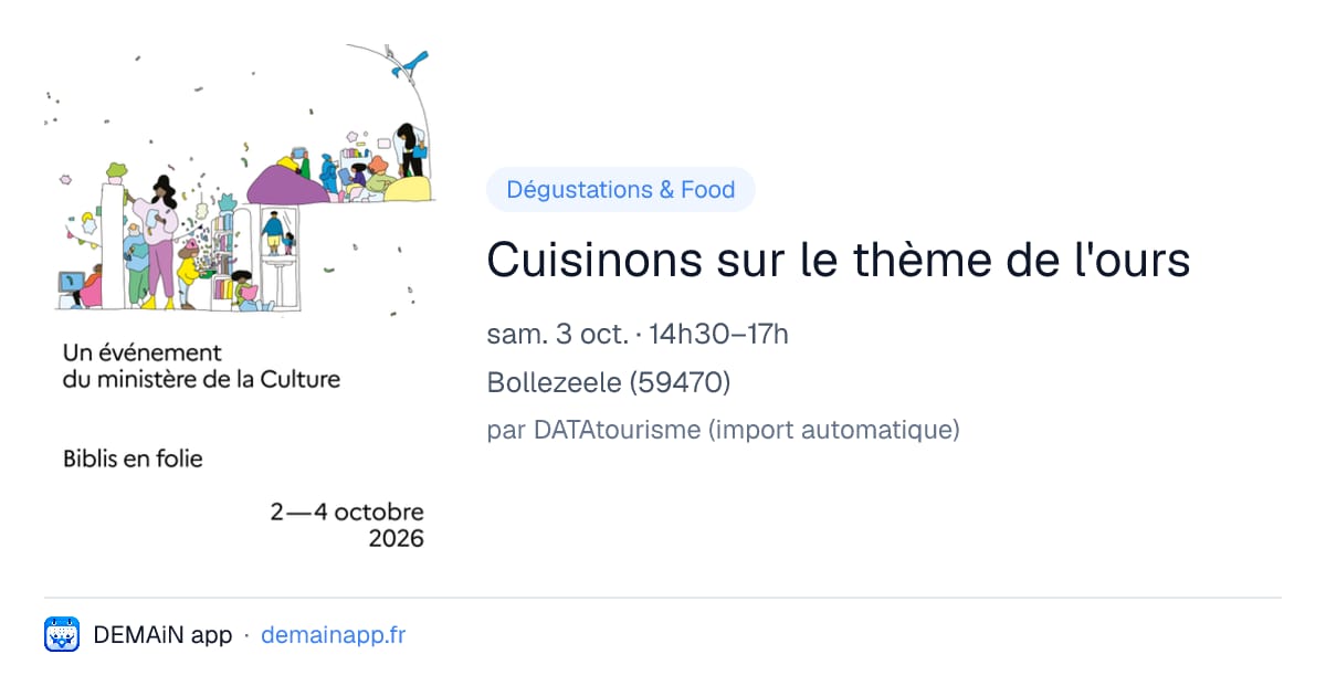 Cuisinons sur le thème de l'ours — Bollezeele