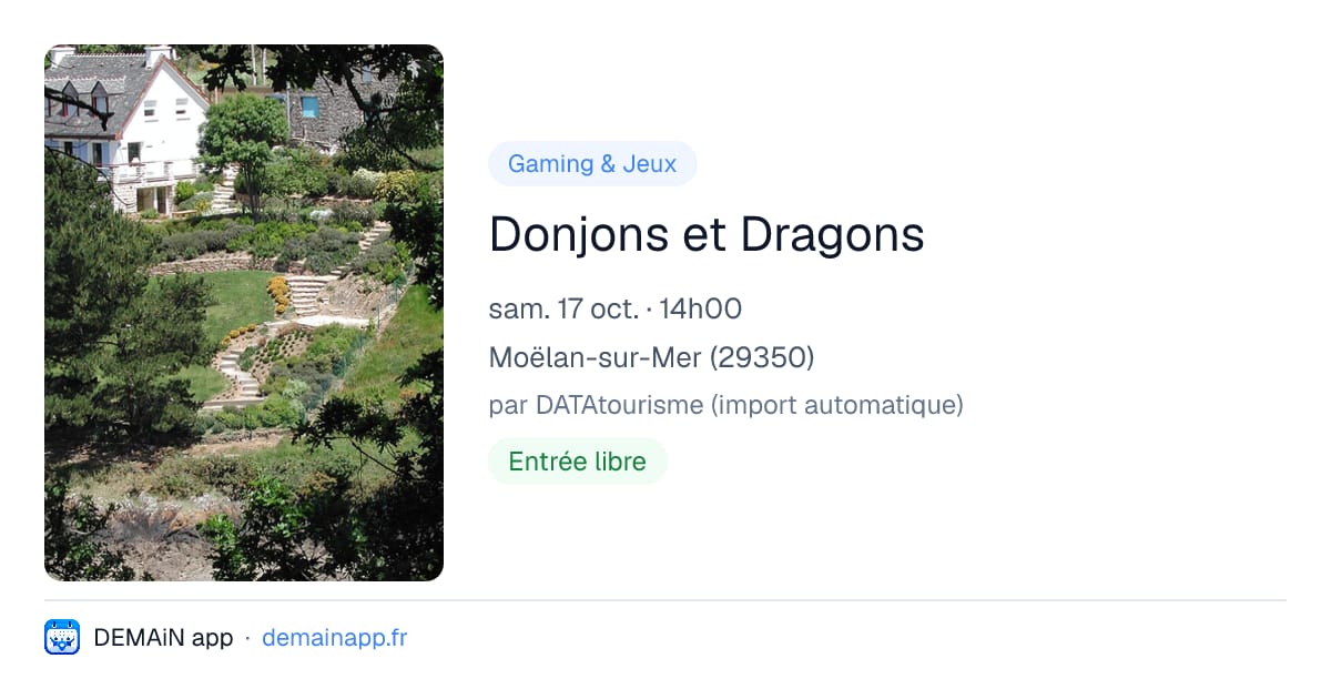 Donjons et Dragons — Moëlan-sur-Mer
