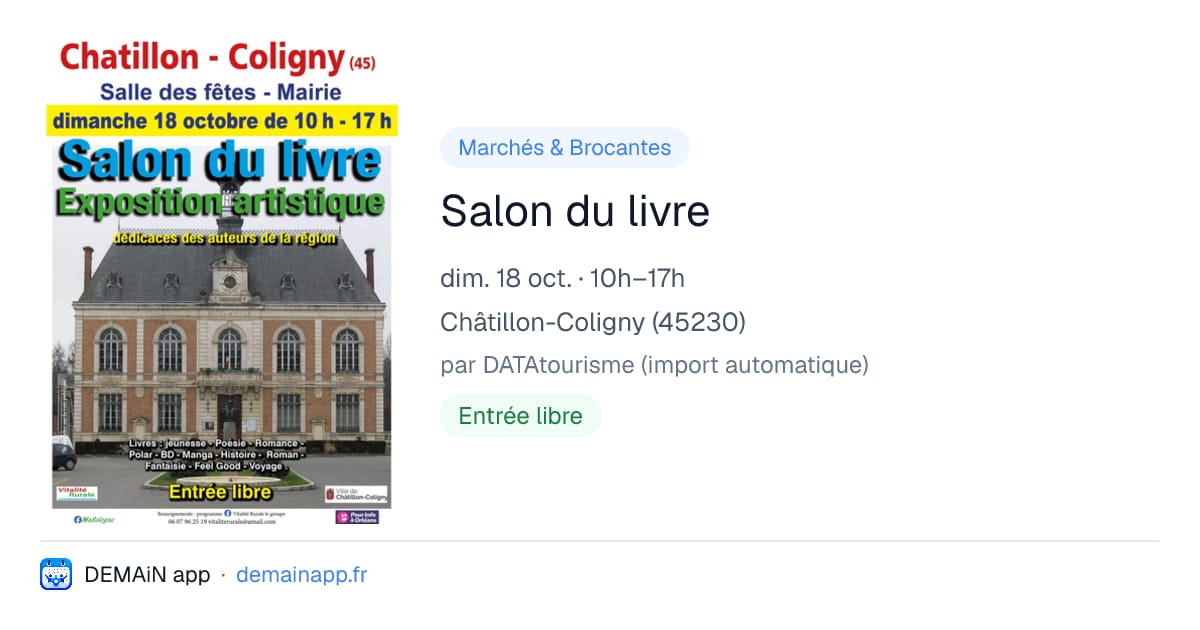 Salon du livre — Châtillon-Coligny