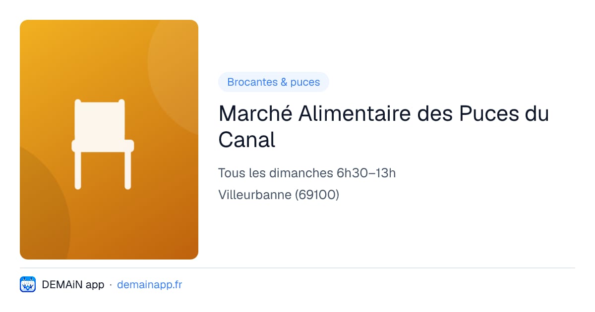 Marché Alimentaire des Puces du Canal — Villeurbanne