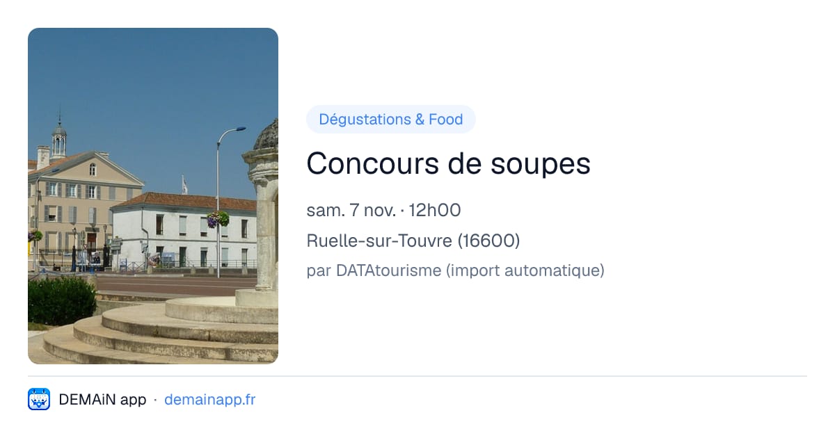 Concours de soupes — Ruelle-sur-Touvre