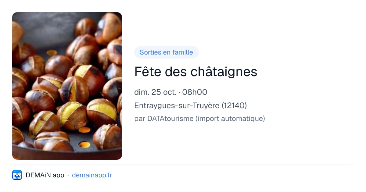 Fête des châtaignes — Entraygues-sur-Truyère