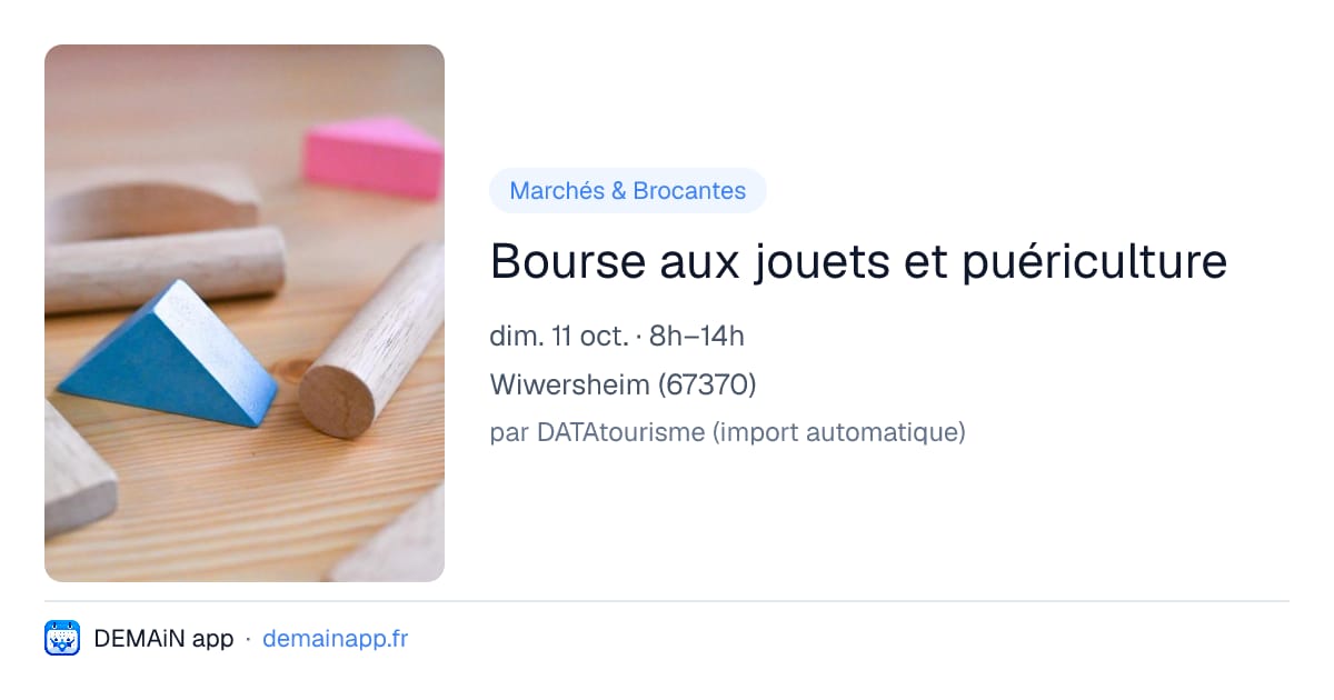 Bourse aux jouets et puériculture — Wiwersheim