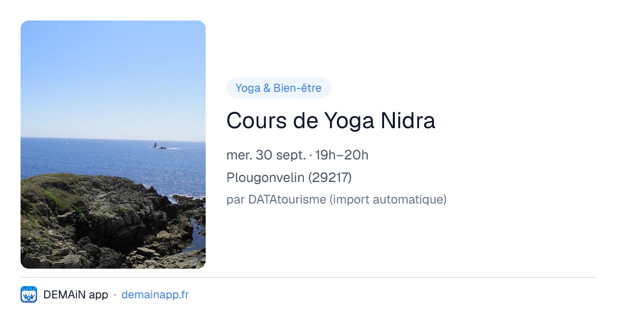 Cours de Yoga Nidra — Plougonvelin