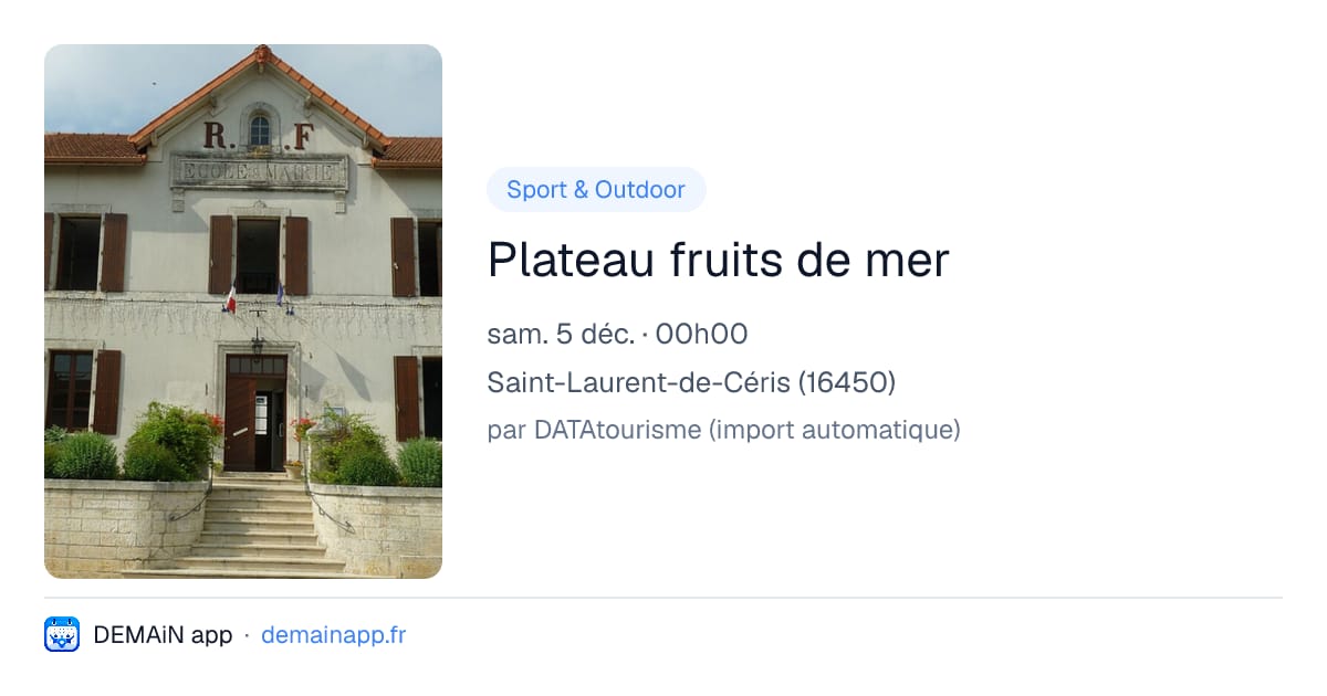 Plateau fruits de mer — Saint-Laurent-de-Céris