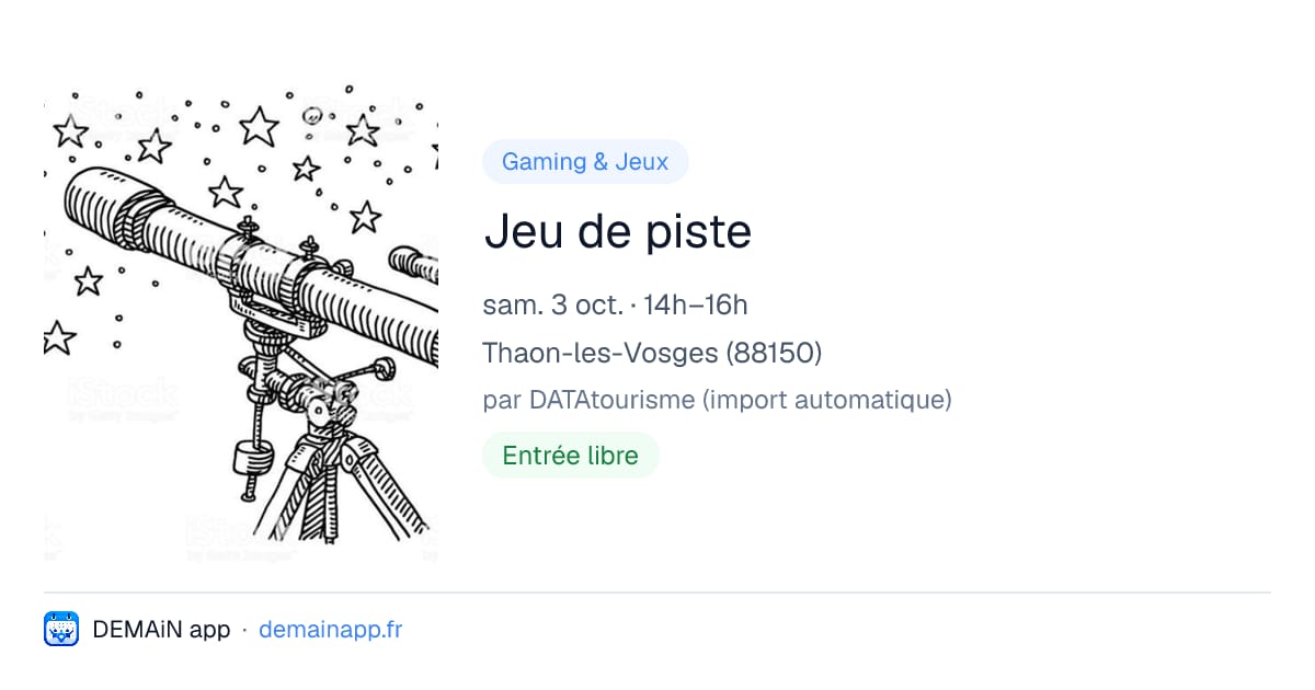 Jeu de piste — Thaon-les-Vosges
