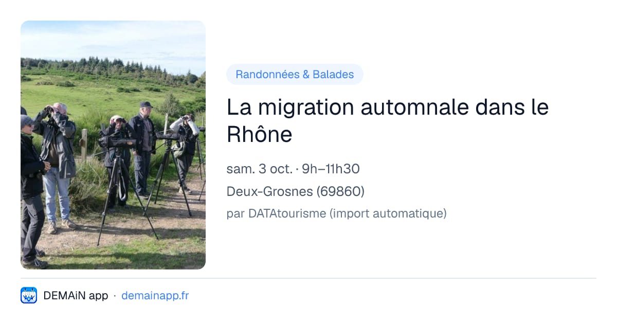 La migration automnale dans le Rhône — Deux-Grosnes