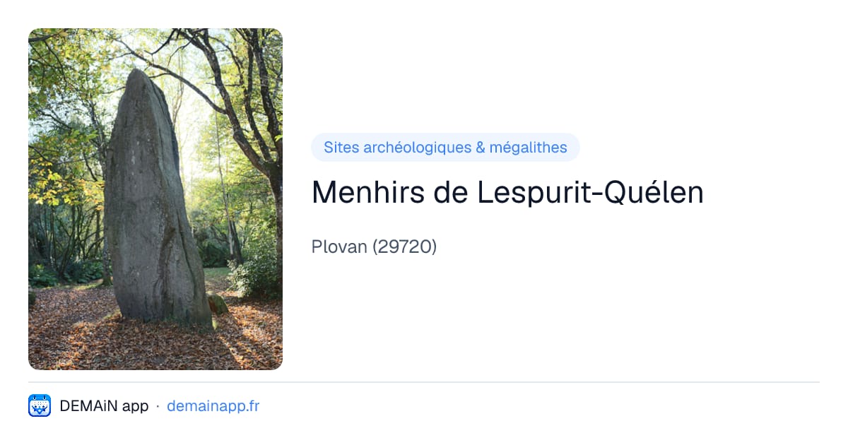 Menhirs de Lespurit-Quélen — Plovan