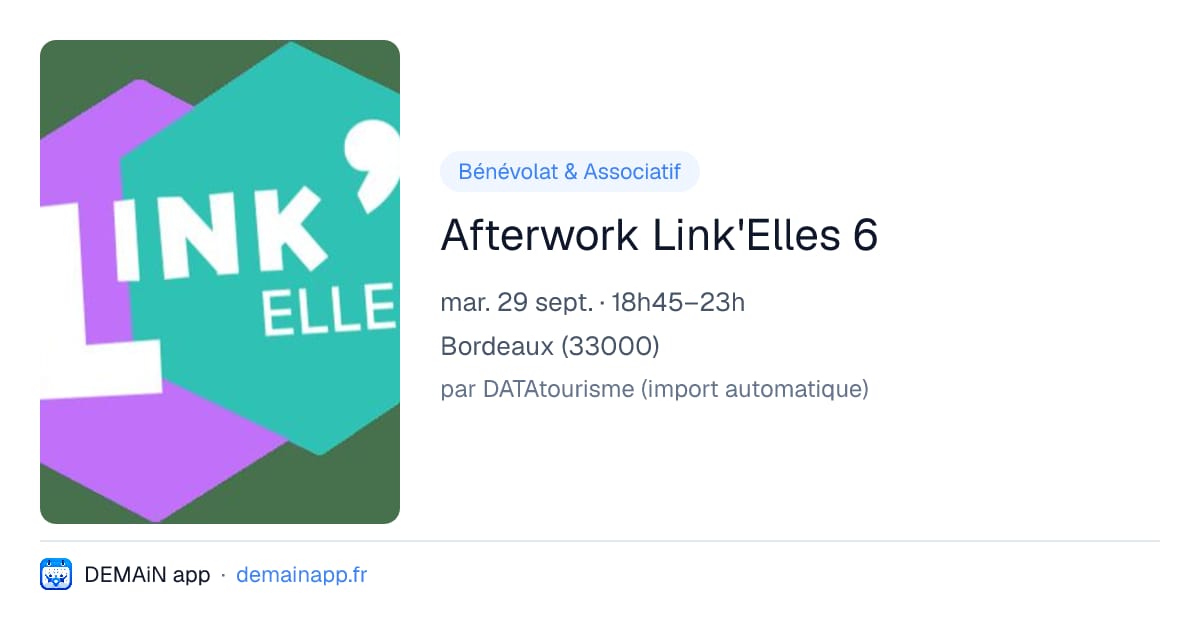 Afterwork Link'Elles 6 — Bordeaux