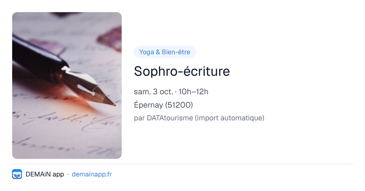Sophro-écriture — Épernay