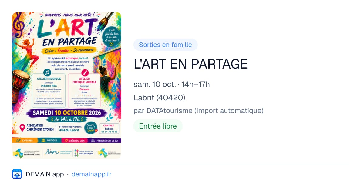 L'ART EN PARTAGE — Labrit