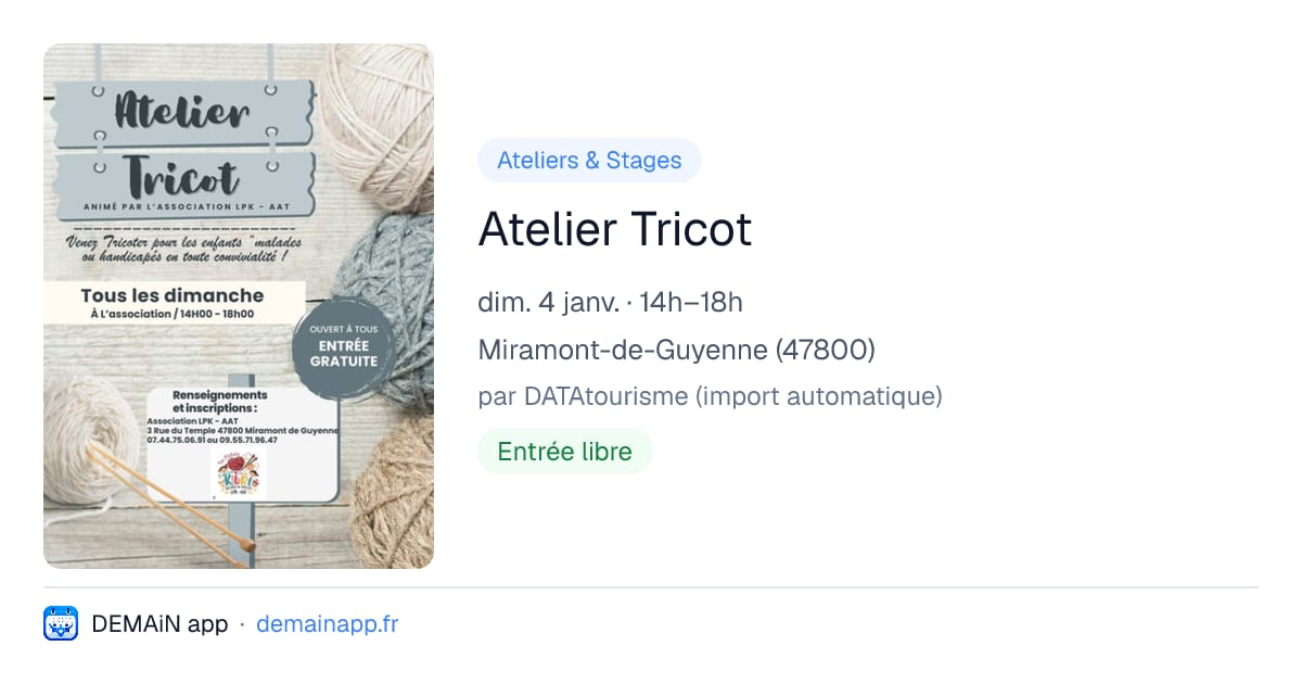 Atelier Tricot — Miramont-de-Guyenne