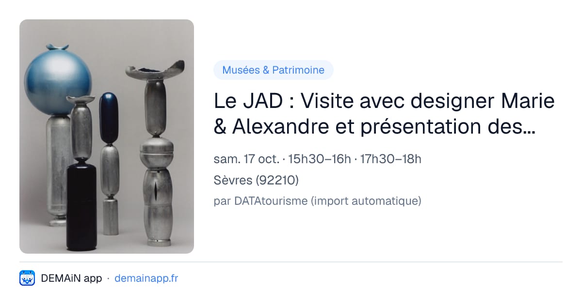 Le JAD : Visite avec designer Marie & Alexandre et présentation des recherches autour des vases acoustiques — Sèvres