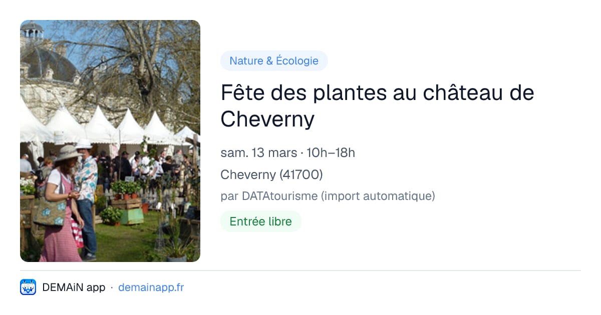 Fête des plantes au château de Cheverny — Cheverny