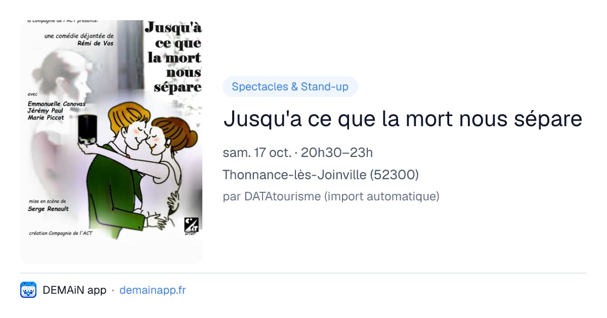 Jusqu'a ce que la mort nous sépare — Thonnance-lès-Joinville